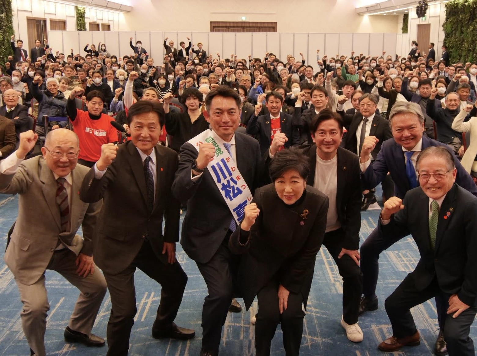 闘う、政治家。川松真一朗！  小池百合子都知事、来たる！  都政と国政、そして、町田市政がつながったと強く感じた瞬間でした。 勝って、町田が再び動き始めます！  #川松真一朗 闘う、政治家。 #ふじた