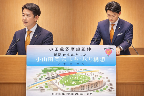 本日、一般質問に登壇します。  テーマは、 「小田急多摩線延伸新駅を中心とした小山田周辺まちづくり構想」  2016年に描かれた未来が、 10年経った今もアップデートされていない現実。  特に上小山田