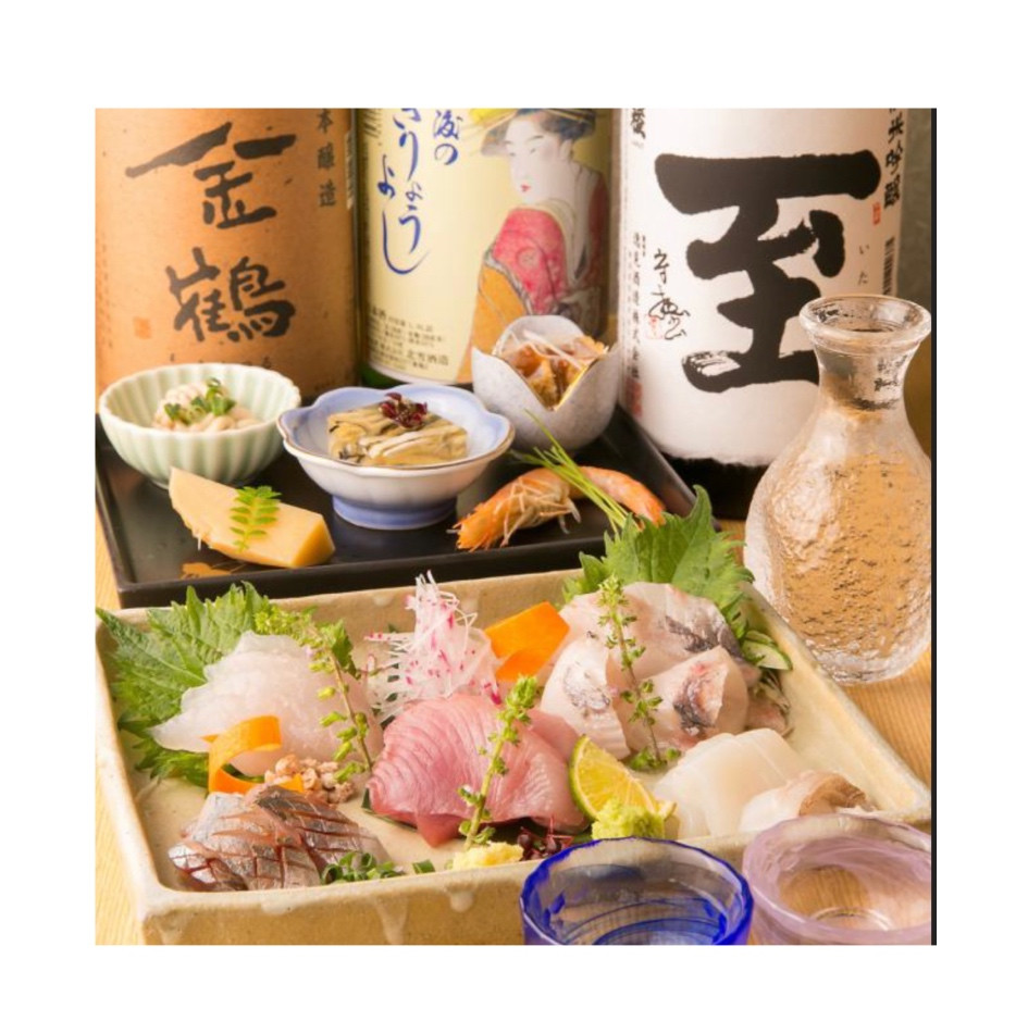 佐渡島から直送している鮮魚と日本酒は相性抜群！