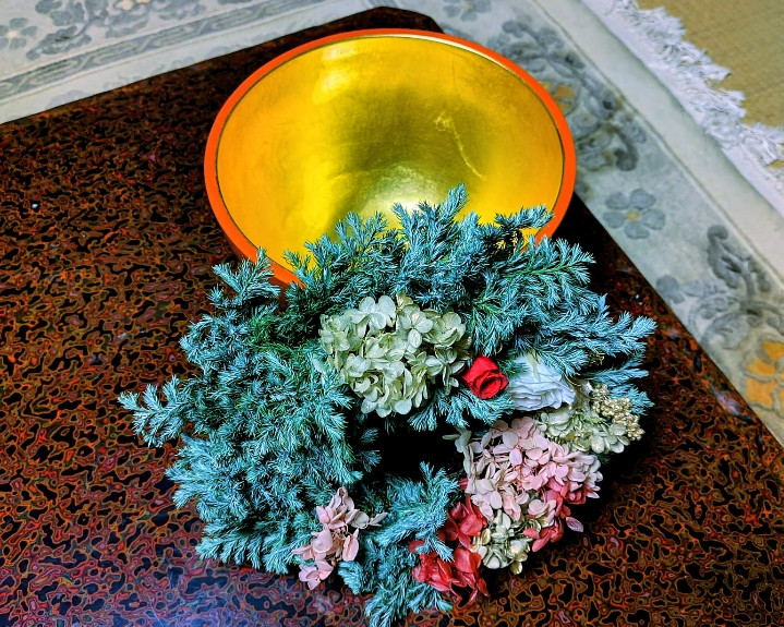 和とクリスマスリース