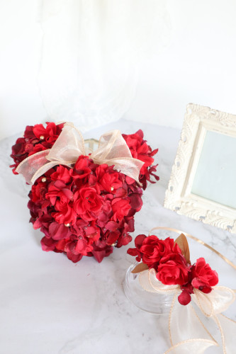 ミニーちゃんブーケとティアラ