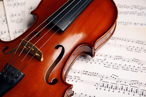 バイオリンとクラシック曲譜面.jpg