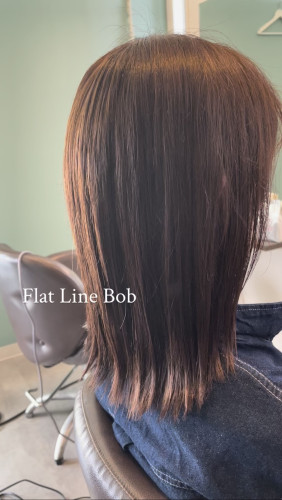 丸くならないボブ「Flat Line Bob」