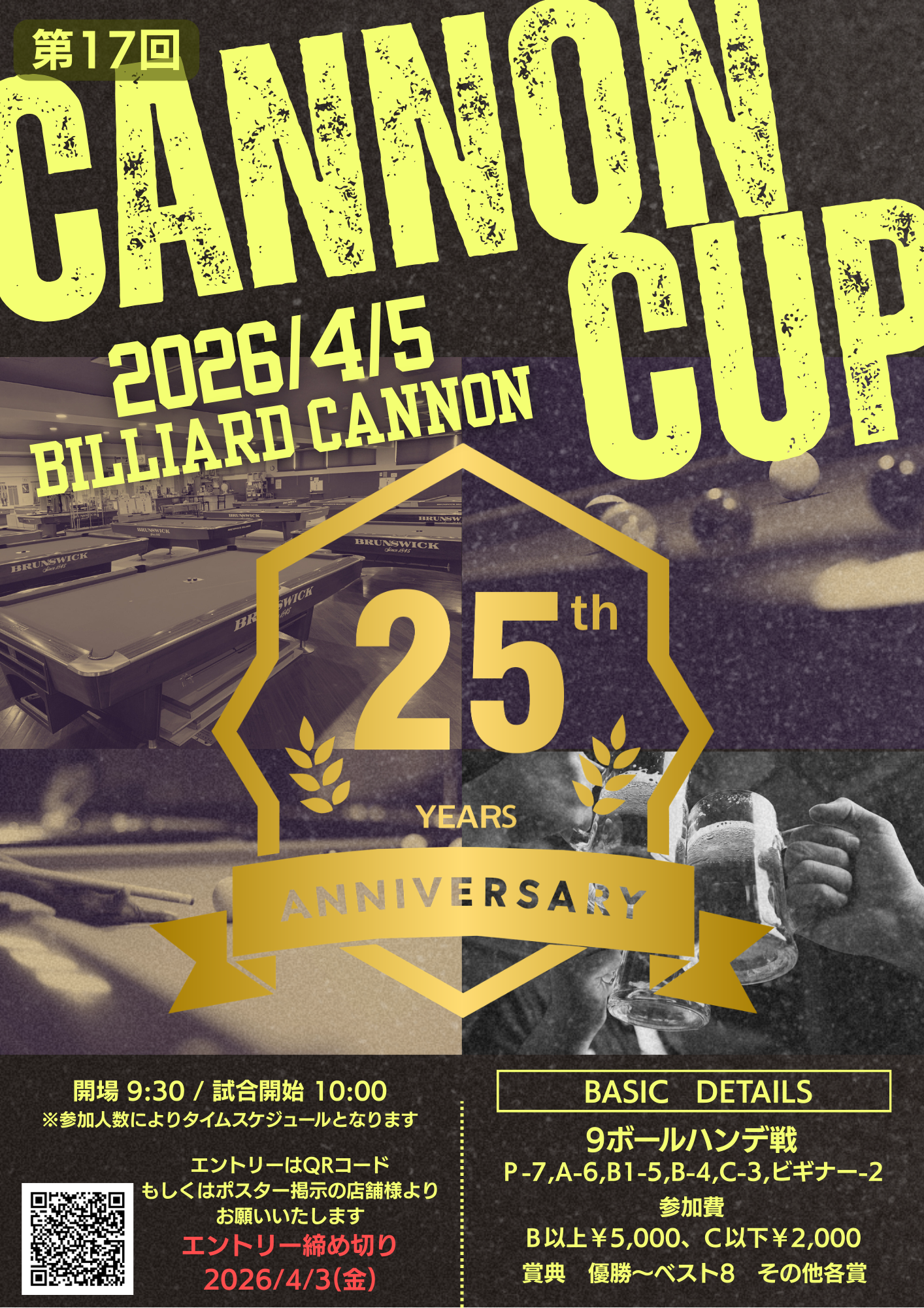 「25周年記念大会」　第17回　加藤杯キャノンカップ　