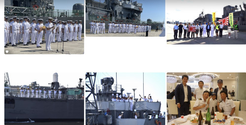 海上自衛隊護衛艦「とね」入港行事に参加