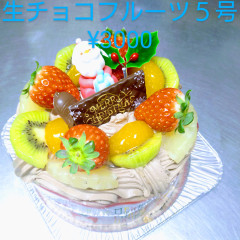 クリスマスデコレーションケーキ生チョコフルーツ５号