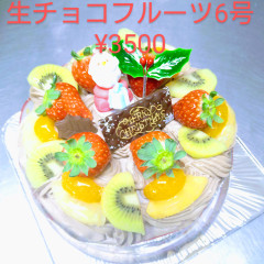 クリスマスデコレーションケーキ生チョコフルーツ６号