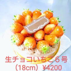 生チョコレート（イチゴ）6号（18cm）
