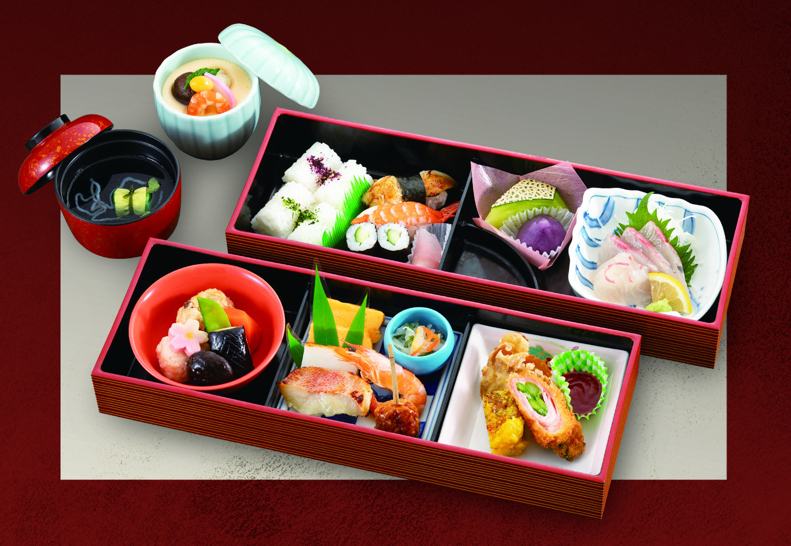 E-41 さくら二段重箱