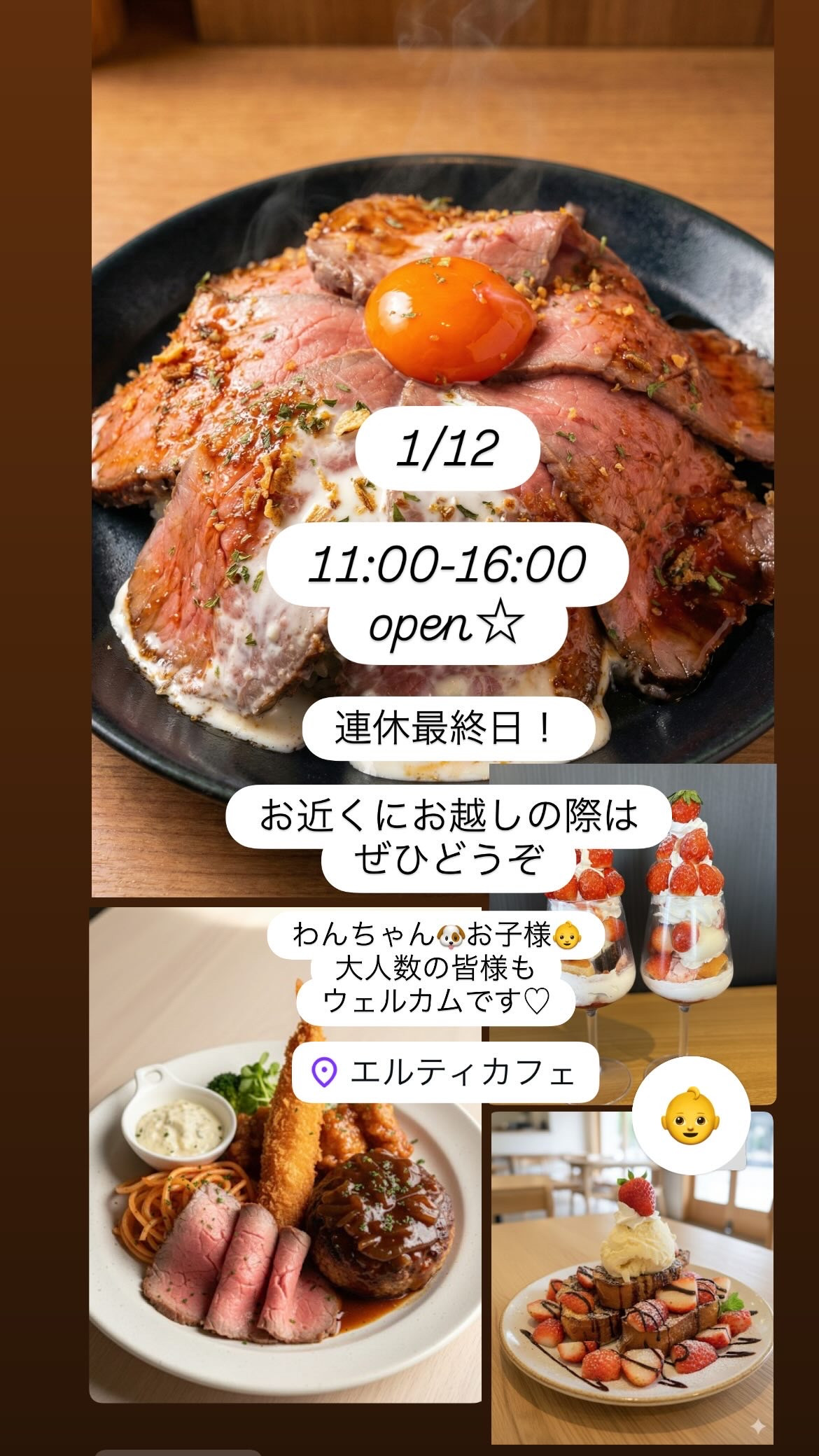 1/12  11:00-16:00open