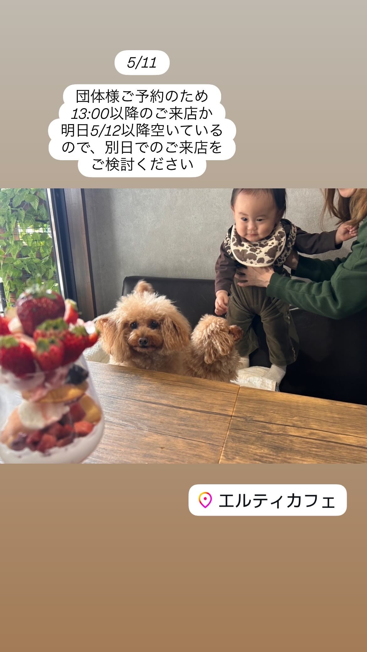 5/11  ご来店は13時以降でお願いします
