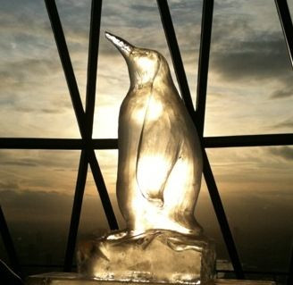 11月26日（日）　【ペンギンの氷彫刻】すいたペンギンバザール会場に登場🐧✨
