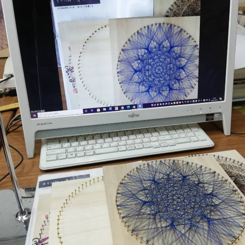 花模様の糸かけではじめてのZoomオンラインレッスン体験