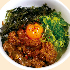 牛すじネギ玉ごはん