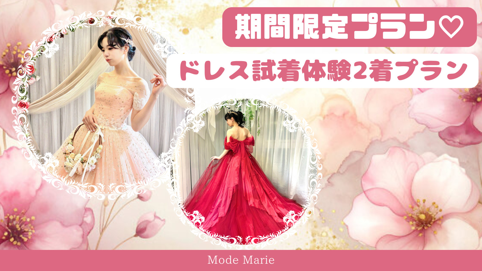 期間限定ドレス２着試着体験プランが延長！