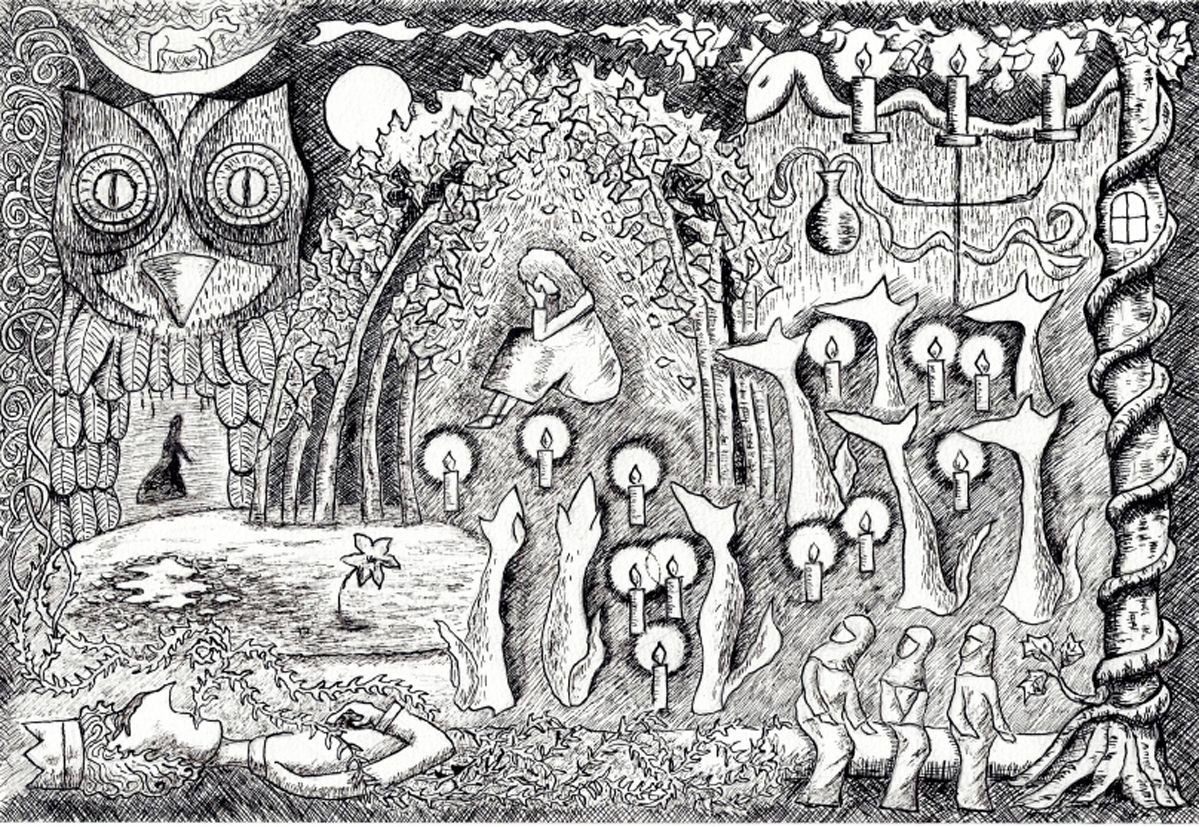 「太田二郎　木版画　ハンスと鏡〜創作物語と原画の世界〜」展 8 , 6 （木）〜11,3（火）