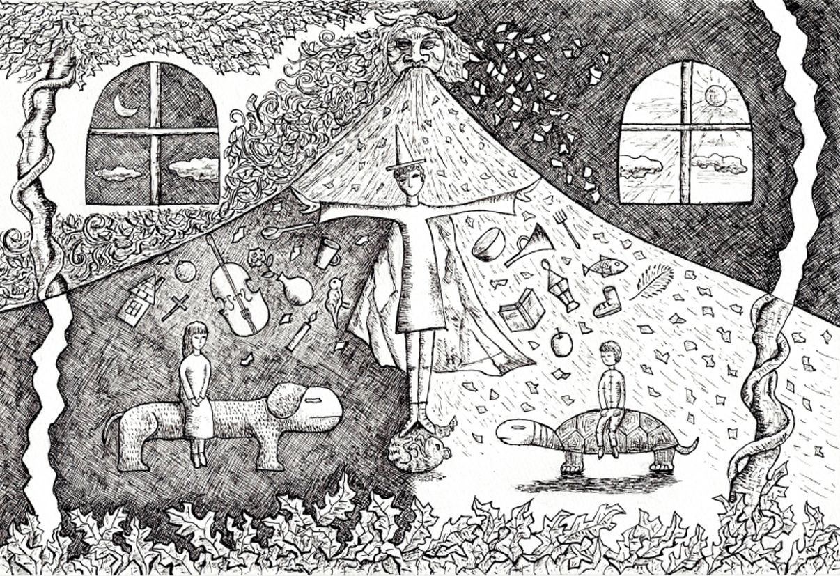 「太田二郎　木版画　ハンスと鏡〜創作物語と原画の世界〜」