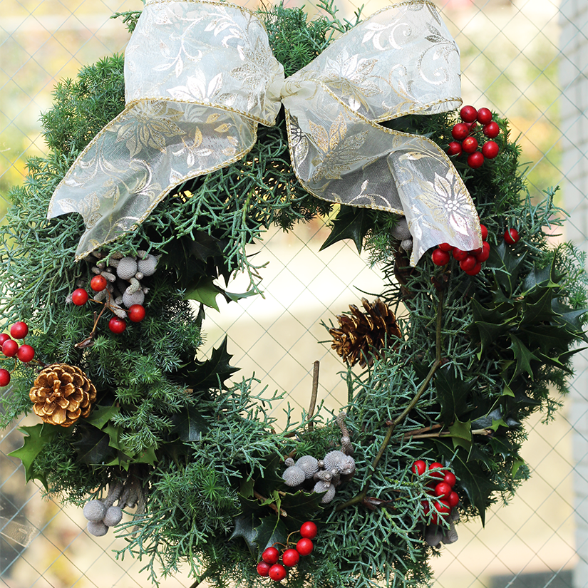 クリスマスリース・フレッシュフラワー