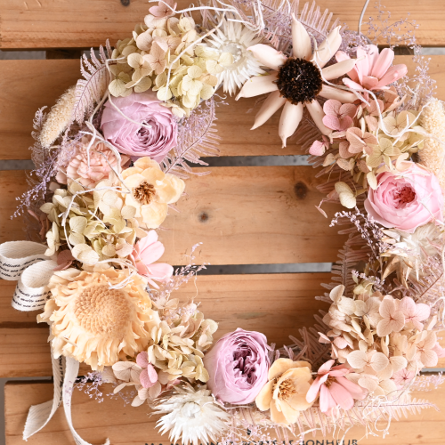 大人ピンクのリース