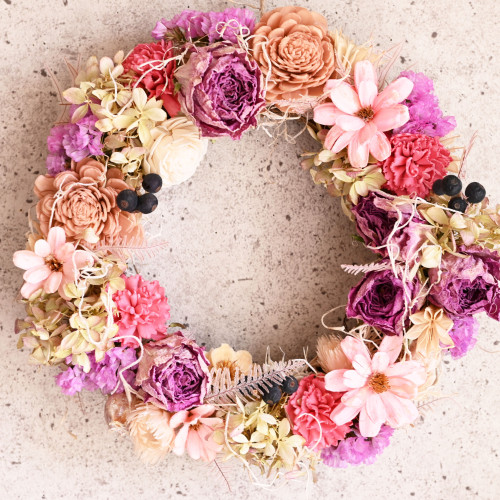 ドライフラワー・花畑のリース