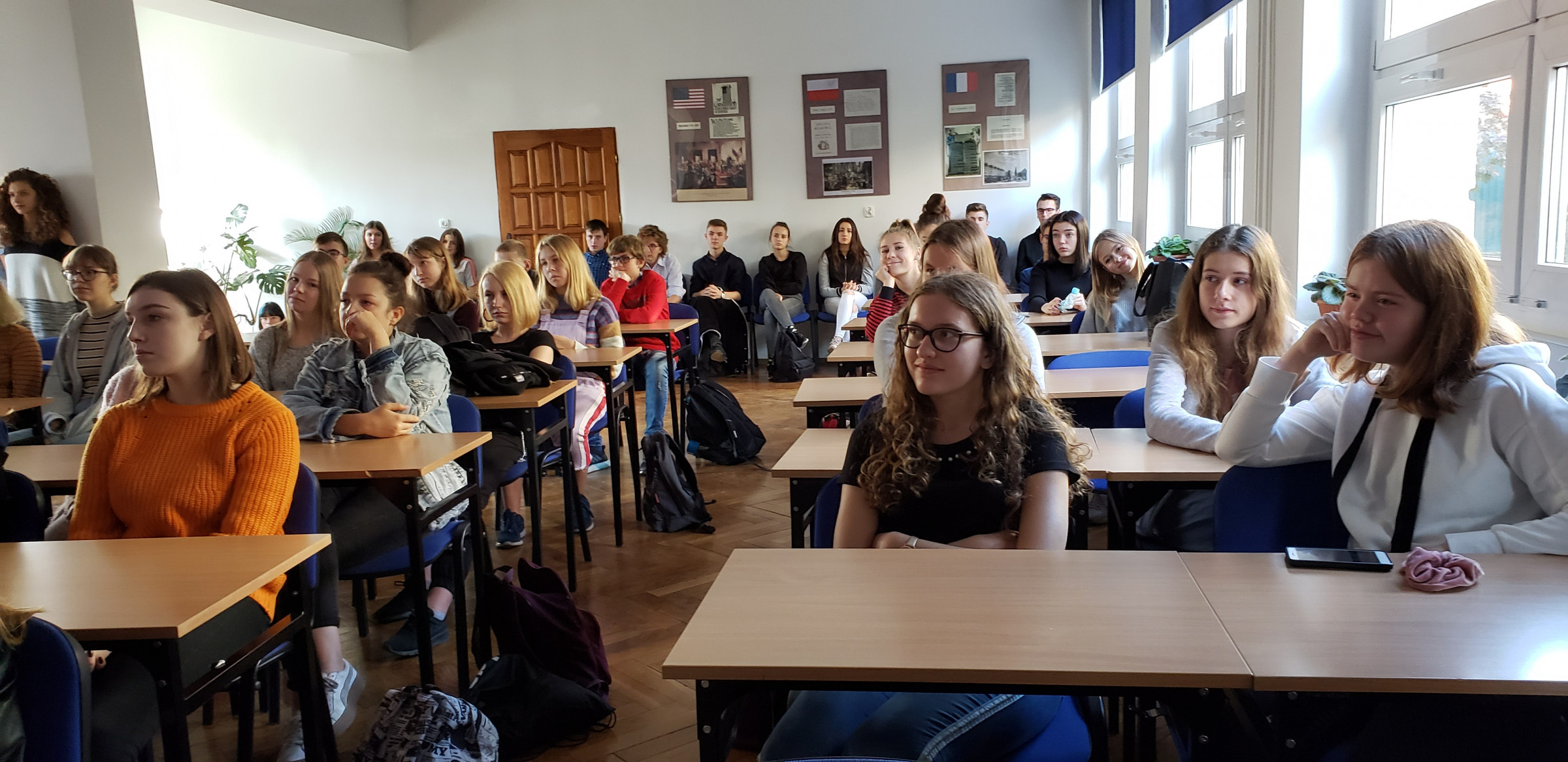 ポーランド・トルンの高校での留学生説明会