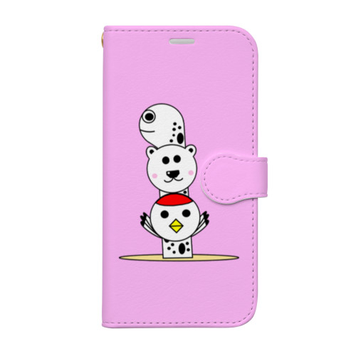 White 3 brothers 手帳型スマホケース.png