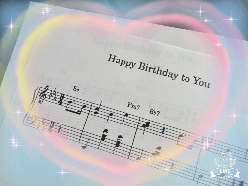 ❤️「happy birthday」の楽譜プレゼント