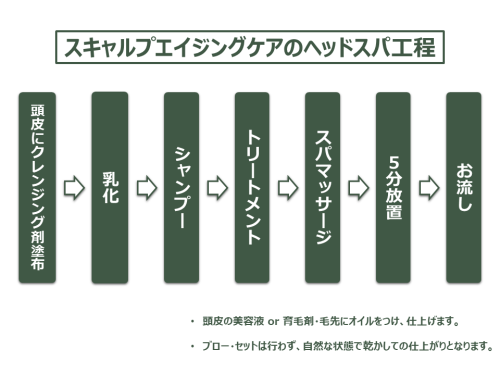  スキャルプエイジングケアのヘッドスパ