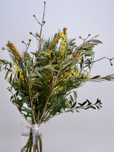 イタリア産ミモザを使ったブーケ（受注販売）のお知らせ