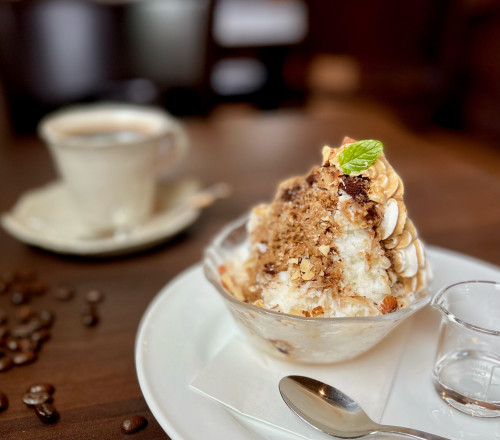 【ご好評の、大人のカフェオレかき氷♪】