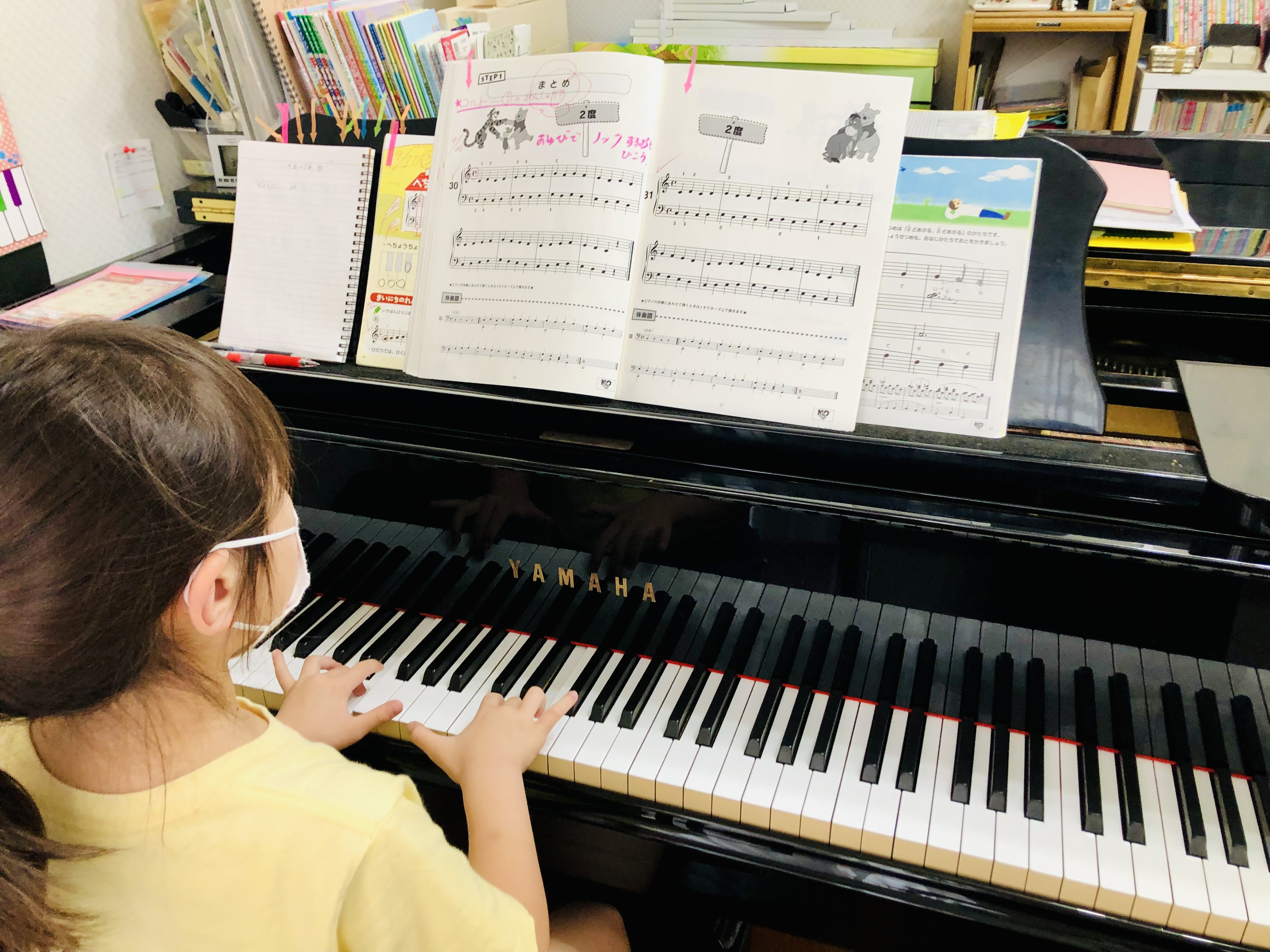 【ピアノ初級コース　小学生〜】(30分月3.4回)