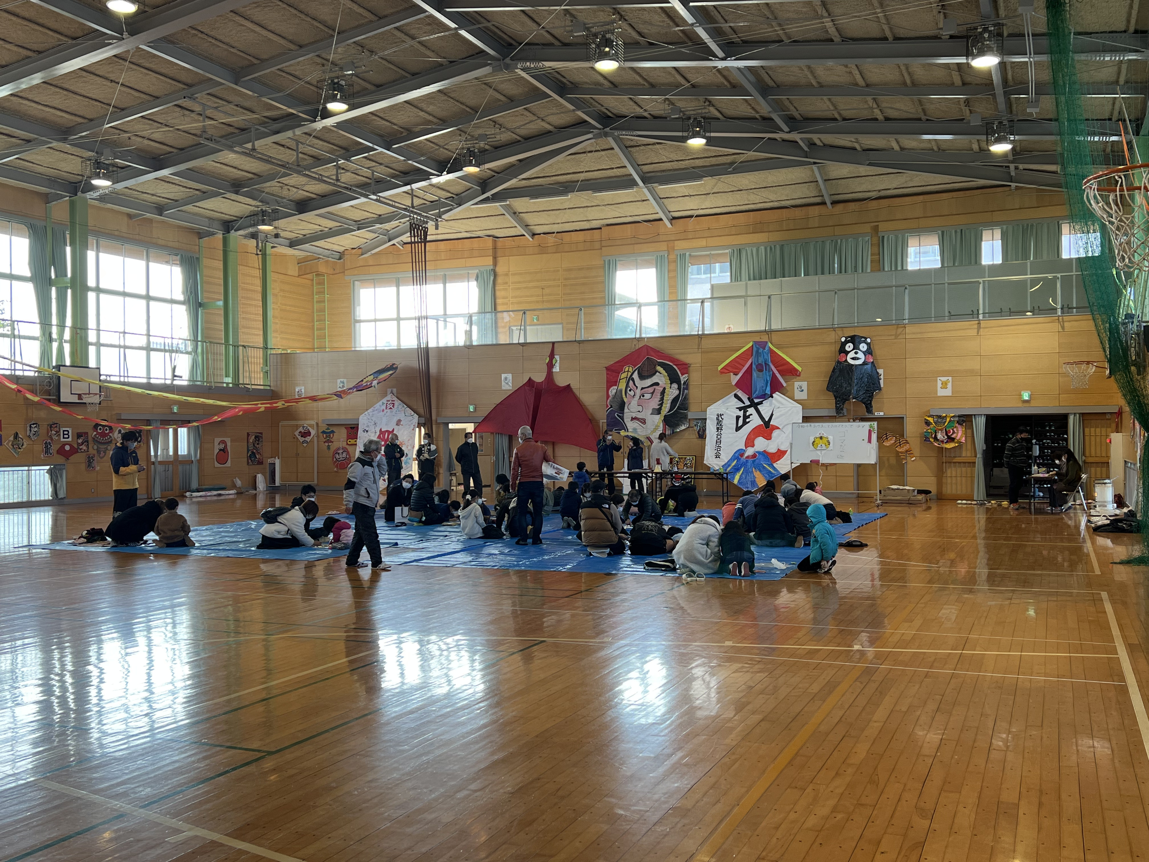 大空に飛ばそう！凧づくり教室(R4.01.10)@南ヶ丘小学校