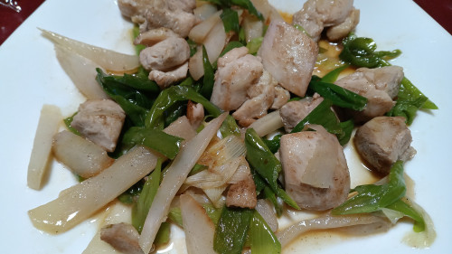 生菊芋の油炒め