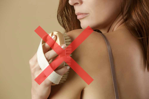 ボディブラシ注意