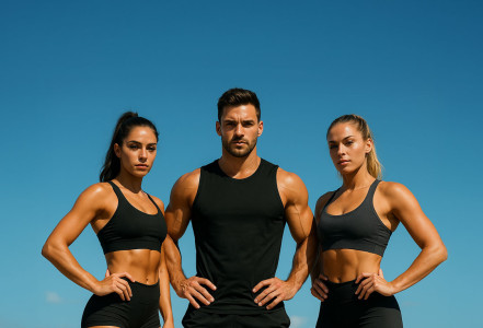 筋肉が美しい男女