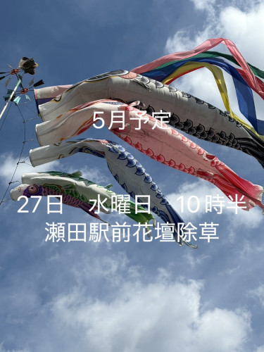 ５月の予定です