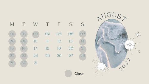 8月の定休日のお知らせ