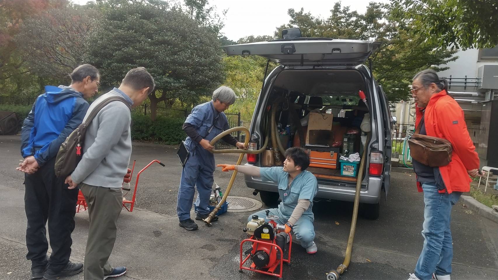 D級ポンプ保守点検と操作練習