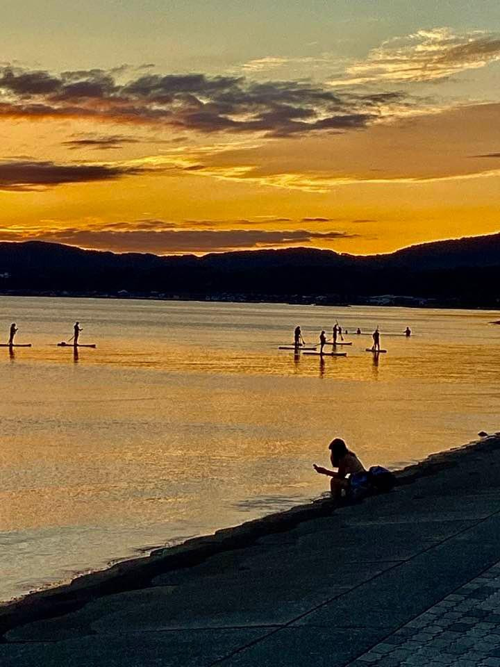 初秋の夕陽