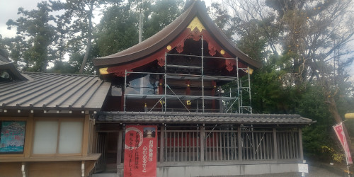 社殿外装工事について