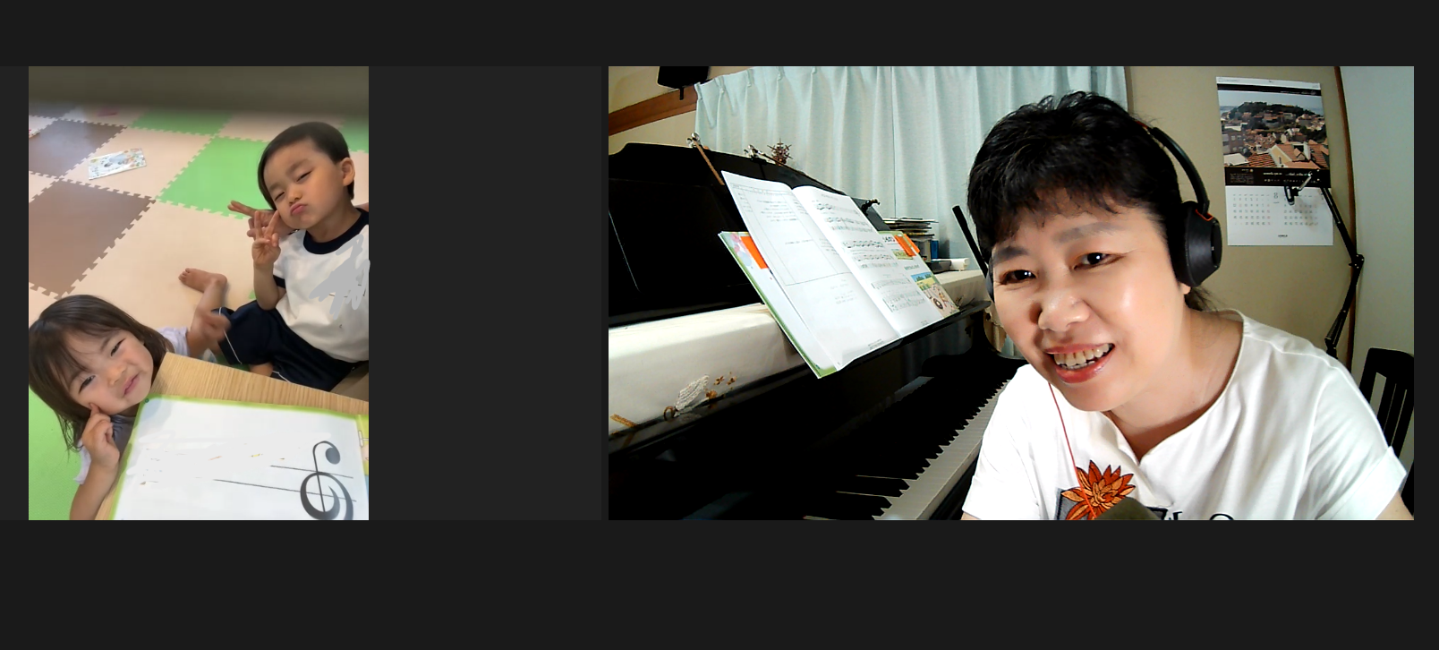 💗「オンラインレッスンしたよ！」３歳の男の子（東松山市、竹内ピアノ教室）