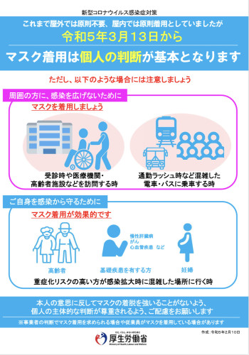 マスク着用につきまして