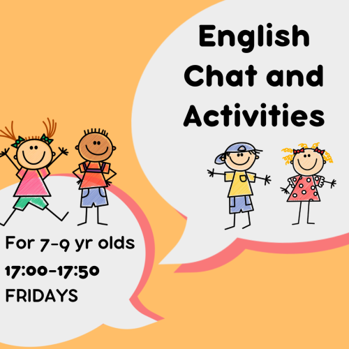 Friday 5pm-550pm for 7-9y.o. English Activities 7-9歳向けセッション 開講します