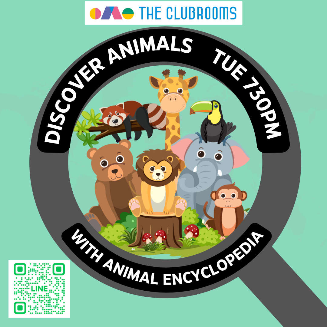 Tue 730pm-815pm Animal Encyclopedia by Ray 火曜7:30pmえいご学ぶどうぶつ図鑑　ネイティブクラス