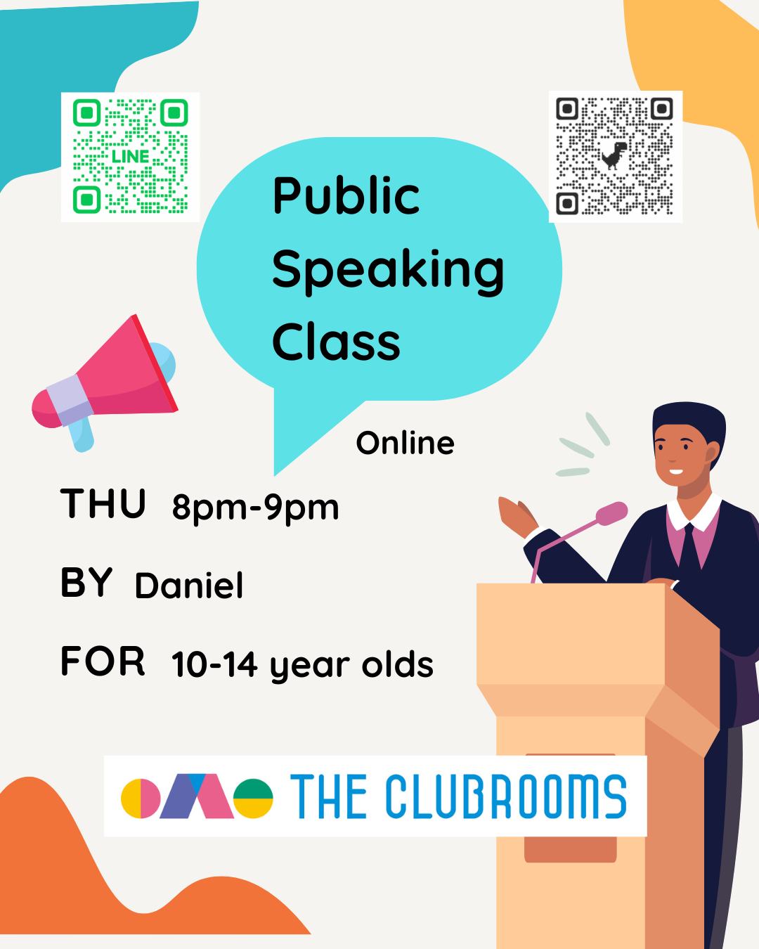 Presentation Class by Daniel for 10-15y.o Thu@8pm/ プレゼンテーションクラス 空きが出ます