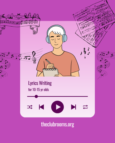 Danielの歌詞ライティング＋チームアクティビティのクラス 木曜8pm 10-15歳向け Creative lyrical writing