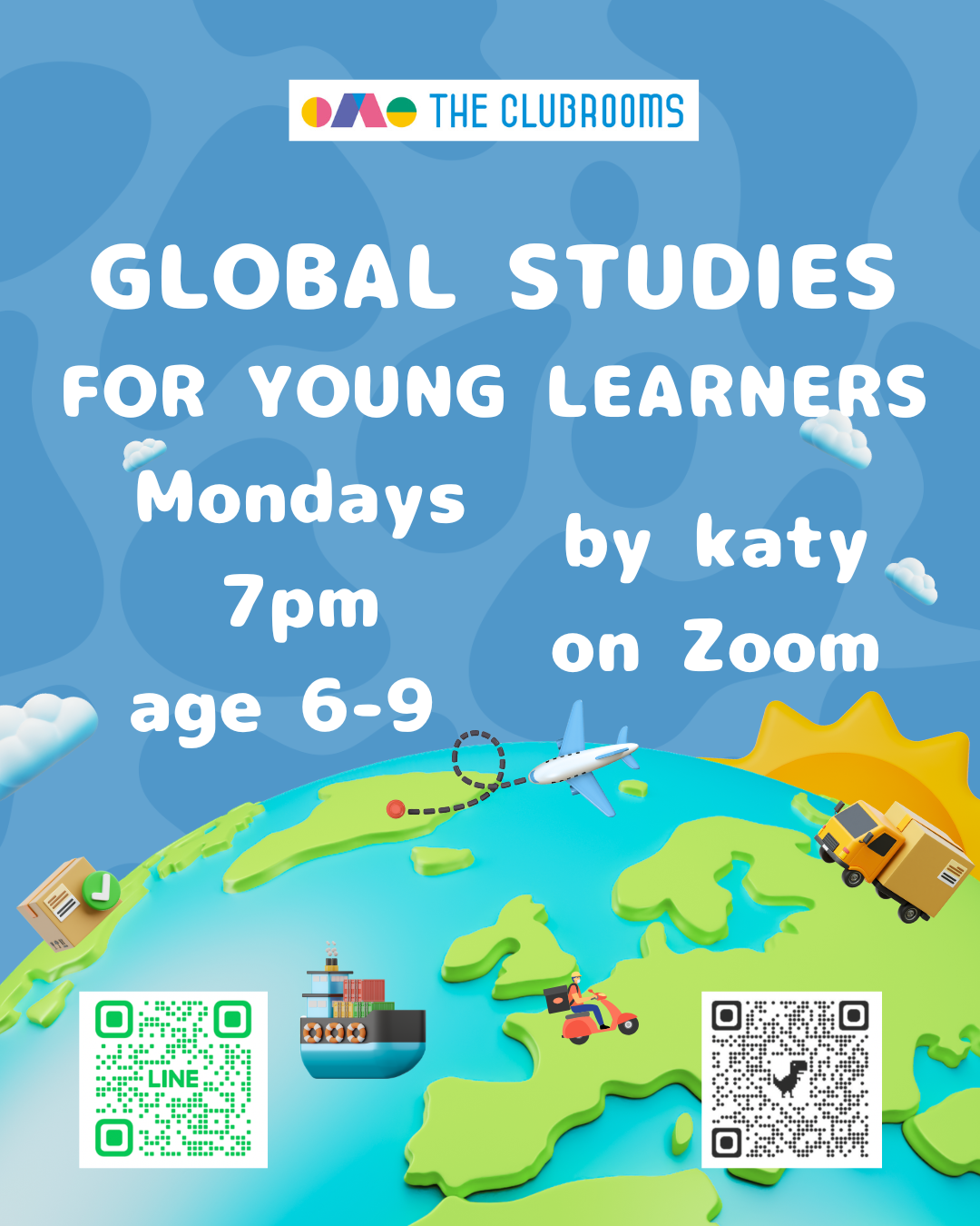 月曜7pm 世界の国を学ぶ Global Studies for Young Learners by Katy