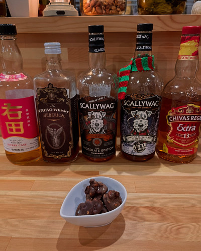 食事の後のスモークチョコレート♪
