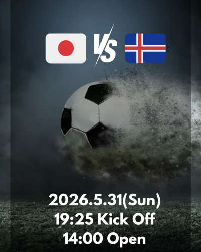 5/31(日)は⚽️日本vsアイスランドを観戦📺