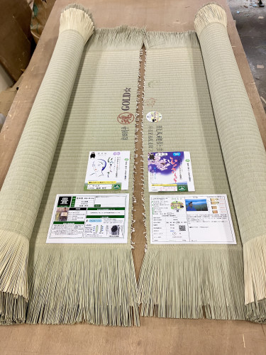 熊本県八代産の希少な畳表ひのさらさの緻密な織り目と美しさ